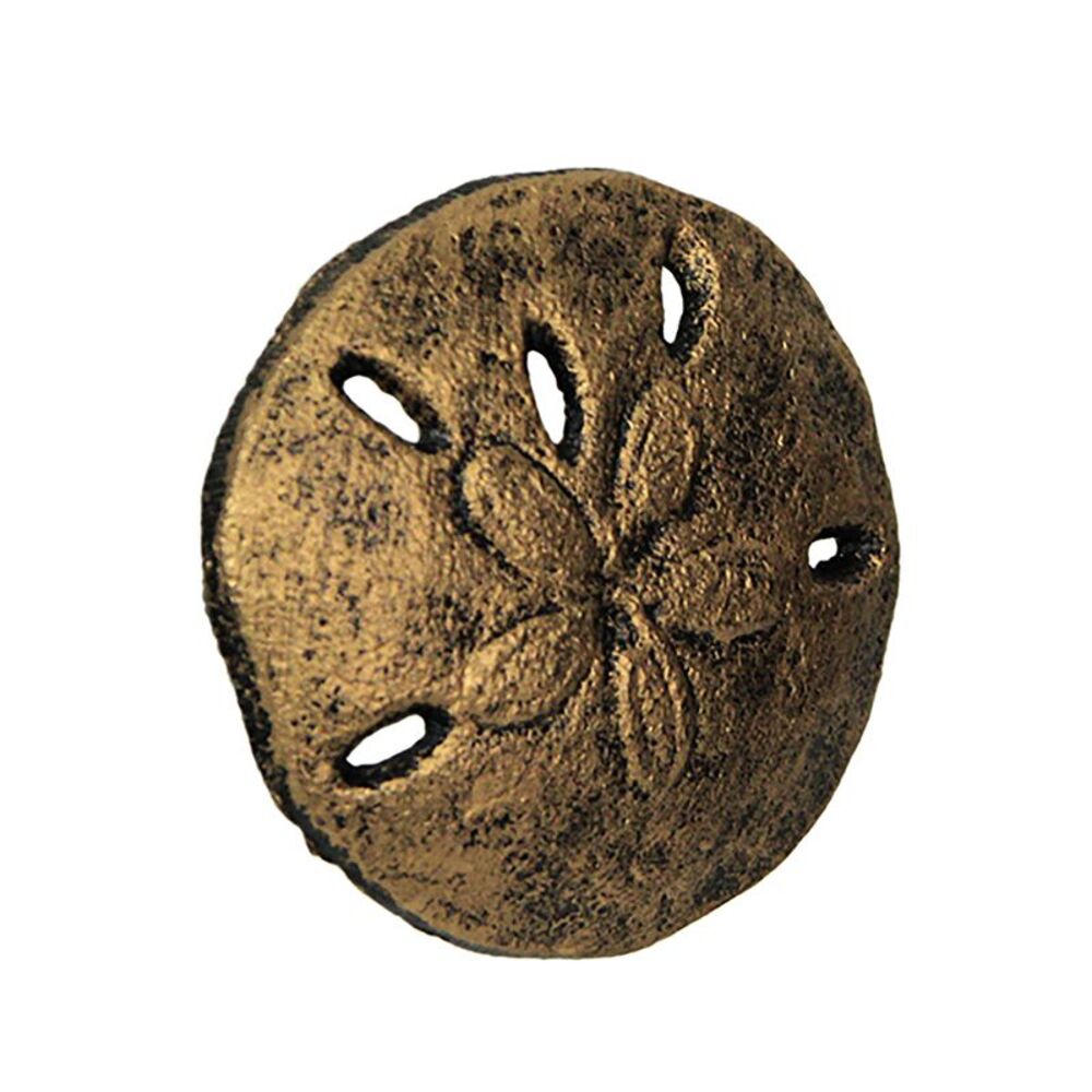 Zeckos - Gold Sand Dollar Drawer Pulls - 6-Piece Coastal Cabinet Knobs - Gold